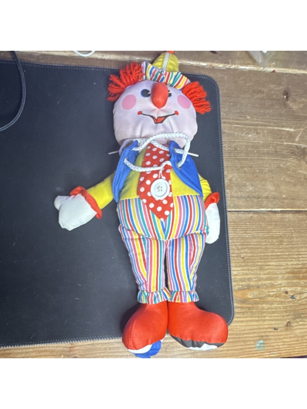 Vintage Fisher-Price Clown Plush Doll Stuffed Toy 1984